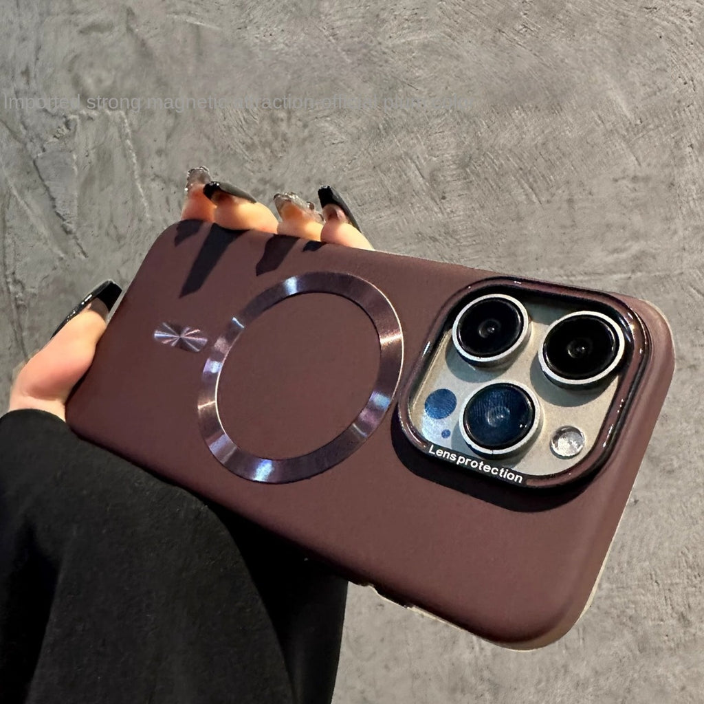 Suitable for Apple 15 Promax phone case new magnetic frosted iPhone 16 all inclusive anti drop 13 protective case