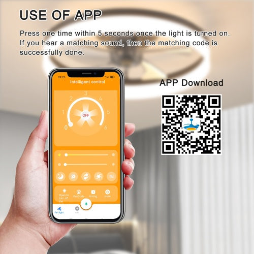 Ceiling Fan With Light Dimmable LED