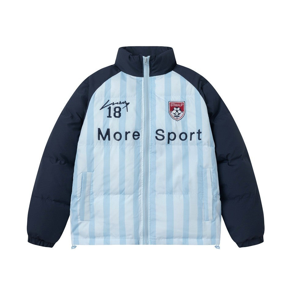 Streetwear Warm Stand Collar Cotton Coat Unisex Loose Cotton Jacket Winter Outerwear