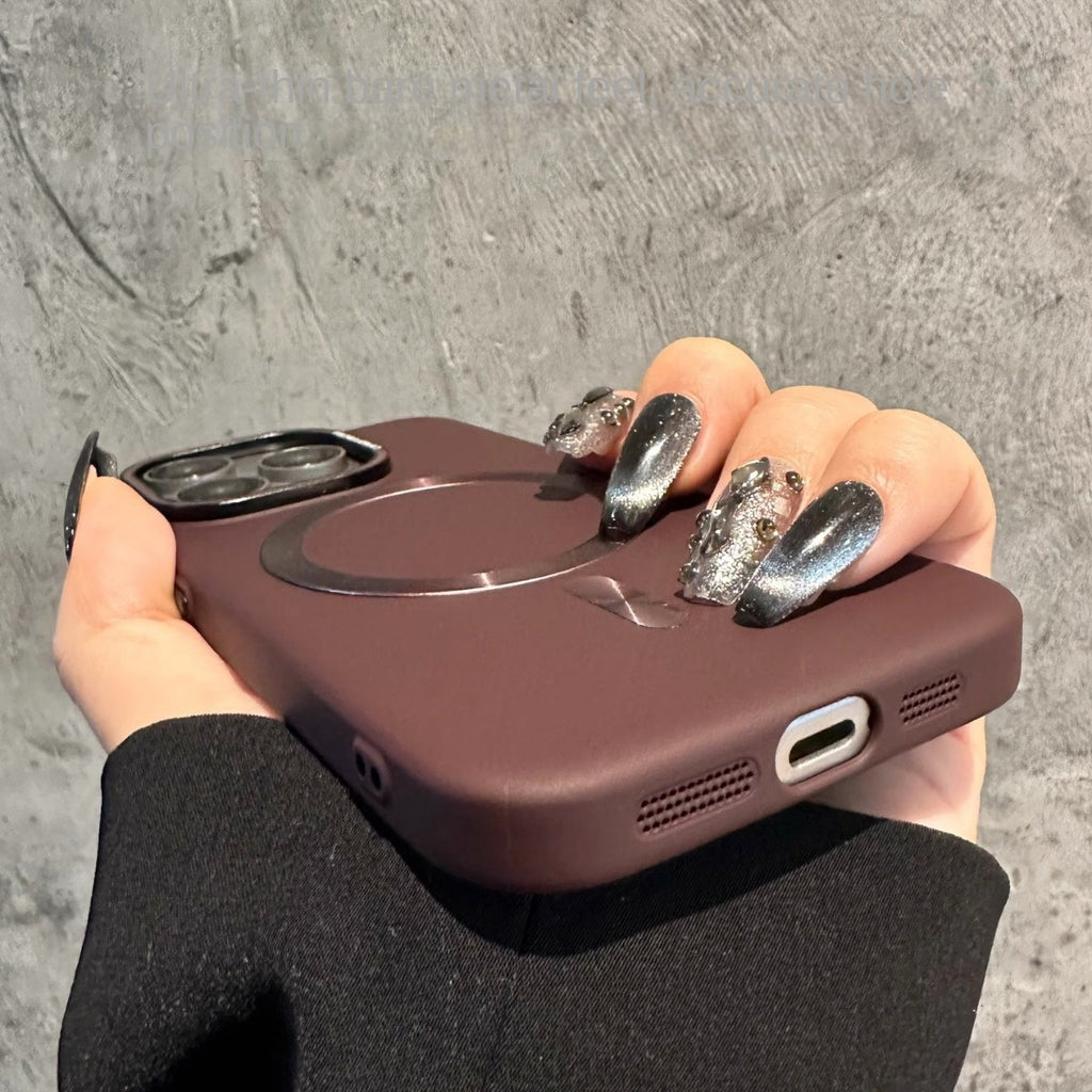 Suitable for Apple 15 Promax phone case new magnetic frosted iPhone 16 all inclusive anti drop 13 protective case