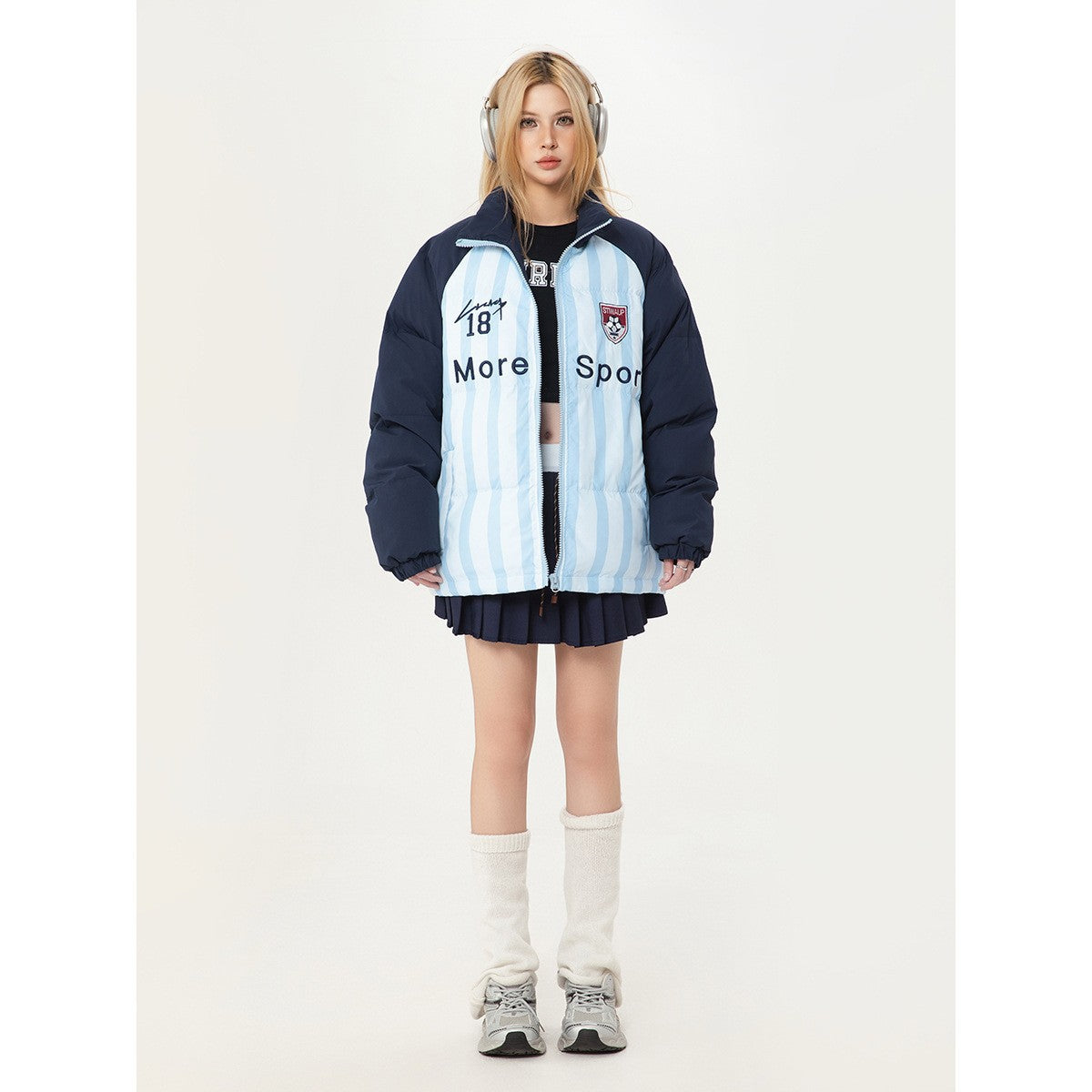 Streetwear Warm Stand Collar Cotton Coat Unisex Loose Cotton Jacket Winter Outerwear