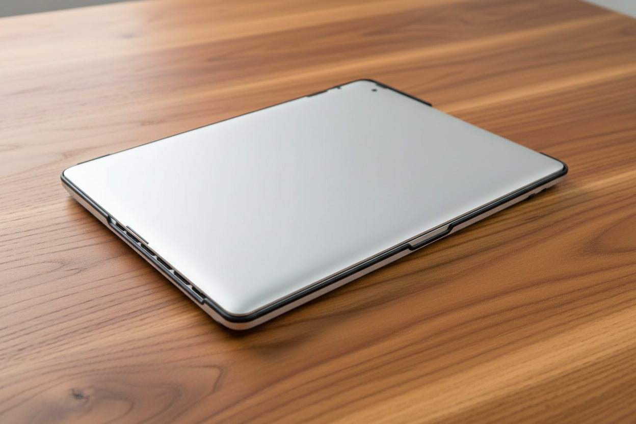 Silver And Black Aluminum Alloy Wireless Keyboard Tablet Cover