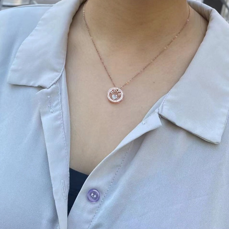 Emma Manor Necklace For Women 18k Gold Plated 925 Silver 5A Zirconia Diamond Hope Pendant Necklace