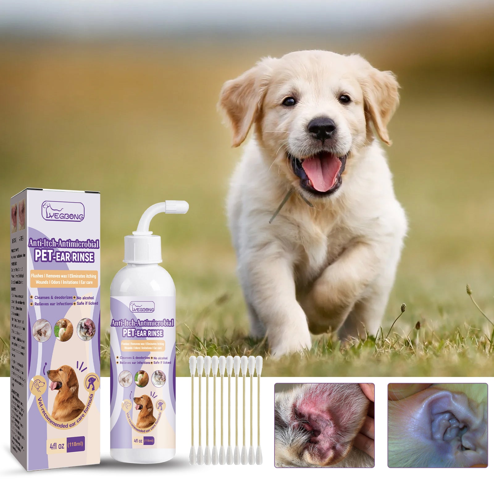 Pet  - Cats And Dogs Ear Cleaner Earwax Wash Drops