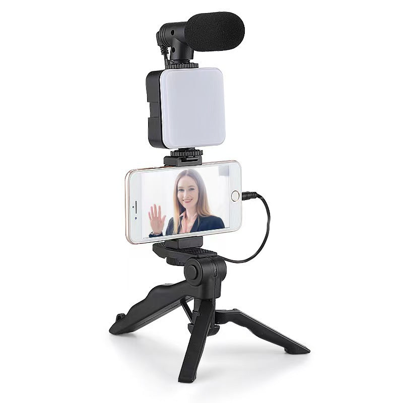 Desktop Beauty Leg Pocket Fill Light with Microphone Set Single Reflex Conference Lamp Handheld Photography with Microphone