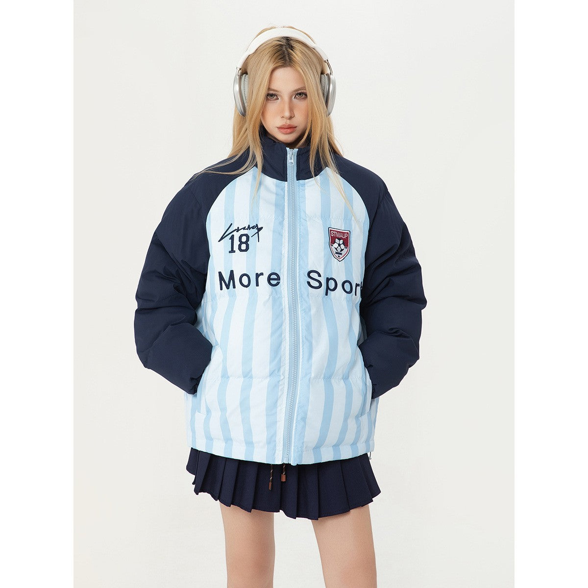 Streetwear Warm Stand Collar Cotton Coat Unisex Loose Cotton Jacket Winter Outerwear