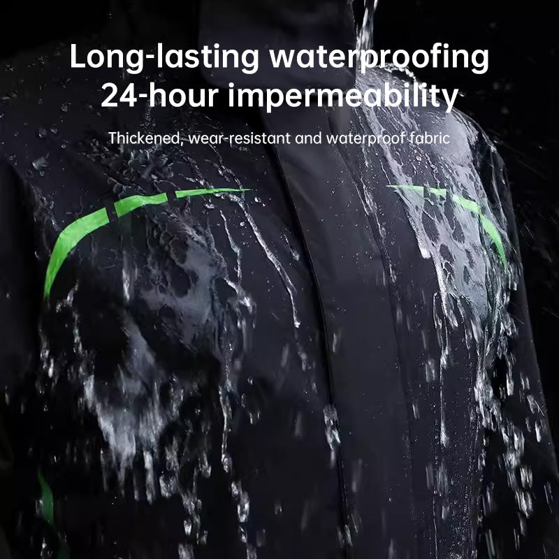Waterproof Split Motorcycle Rain Suit - Lightweight, Heavy Rain Protection