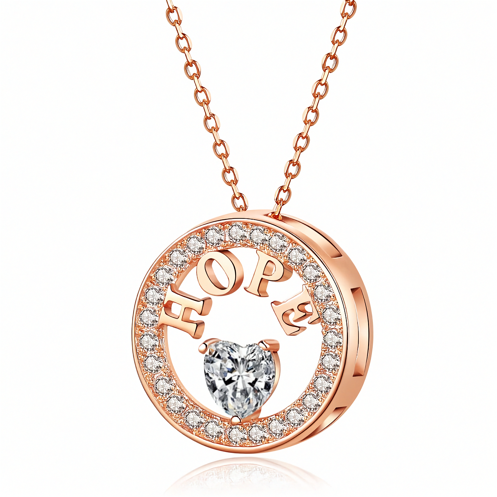 Emma Manor Necklace For Women 18k Gold Plated 925 Silver 5A Zirconia Diamond Hope Pendant Necklace